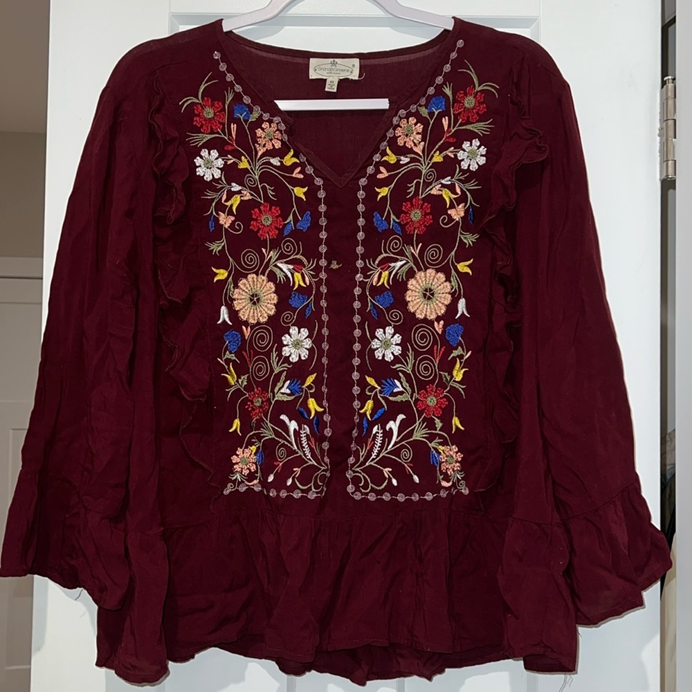 Floral Embroidered Top